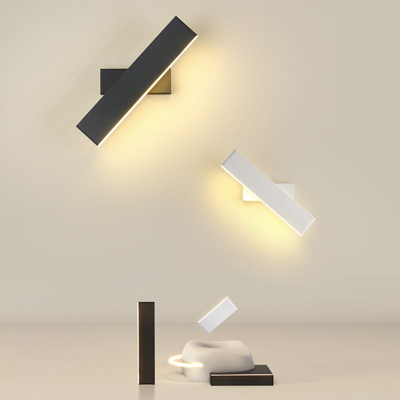 Lámpara de pared giratoria de aluminio LED moderna de moda moderna con tono acrílico