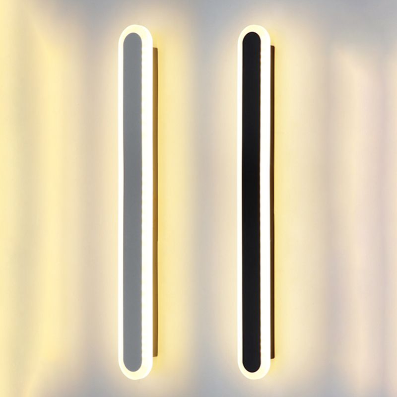 LED Line Shaped Wall Sconce Postmodern Style Acrylic Wall Mount Light Fixture