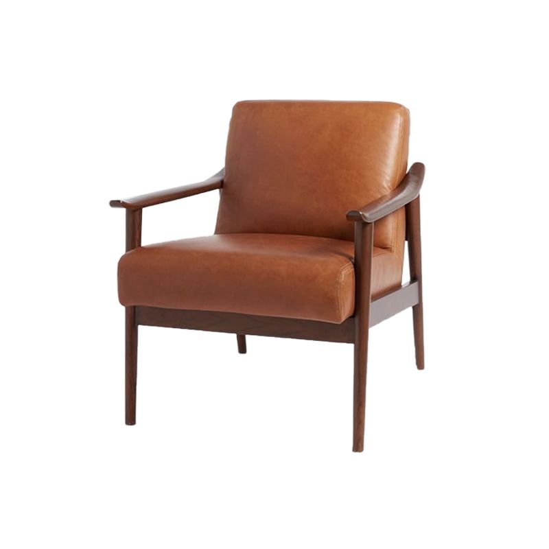 Arms Included Accent Arm Chair Solid Wood Frame Chair, 28.74" Wide