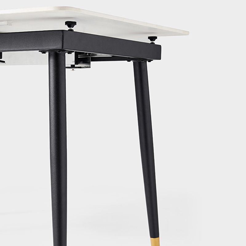 White Contemporary Rectangular and Round Easy Folding Dining Table