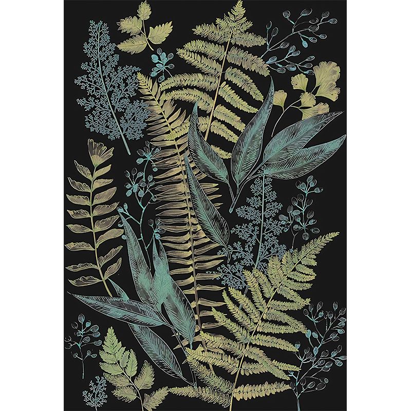 Simplicity Tropical Leaves Wall Covering Guest Room Wall Mural Decal, Made to Measure