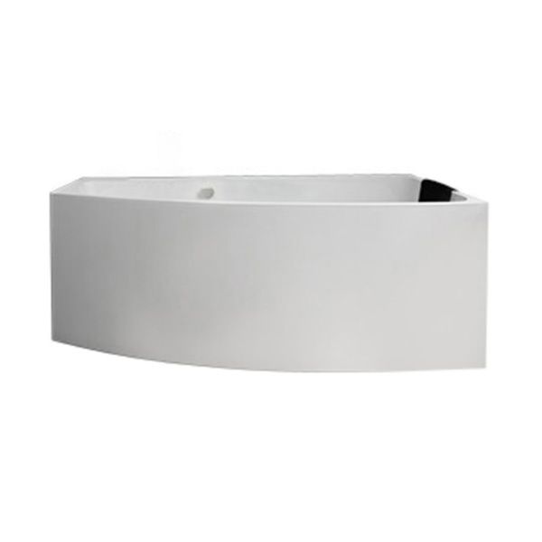 White Corner Bath Freestanding Acrylic Soaking Modern Bathtub