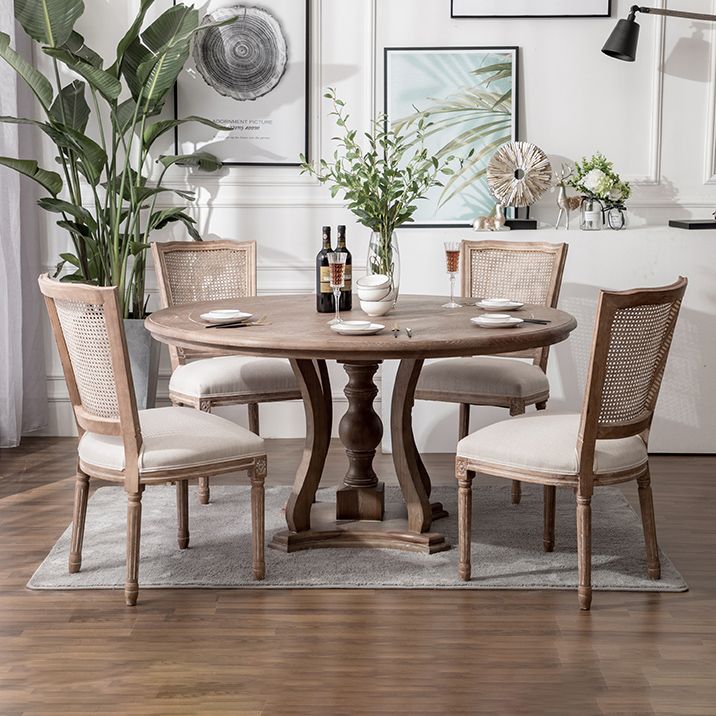Fauteuil de salle à manger en bois avec coussin, chaise d'appoint à dossier ouvert pour la maison