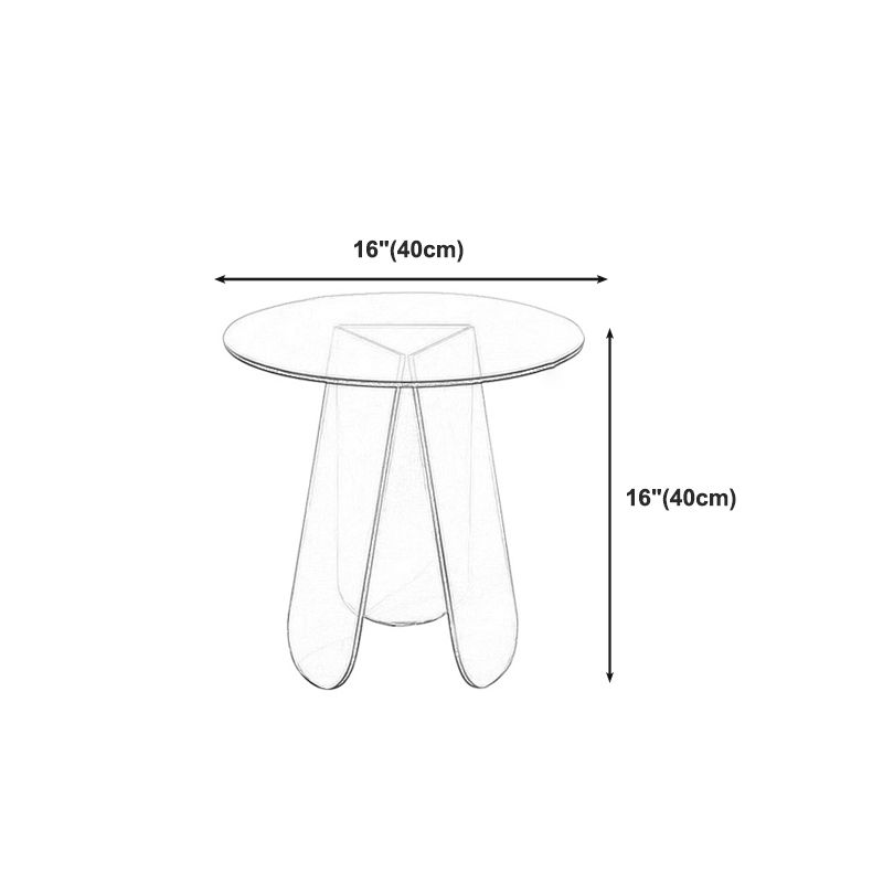 Modern Round/Elliptical Coffee Table Colored Plastic Cocktail Table