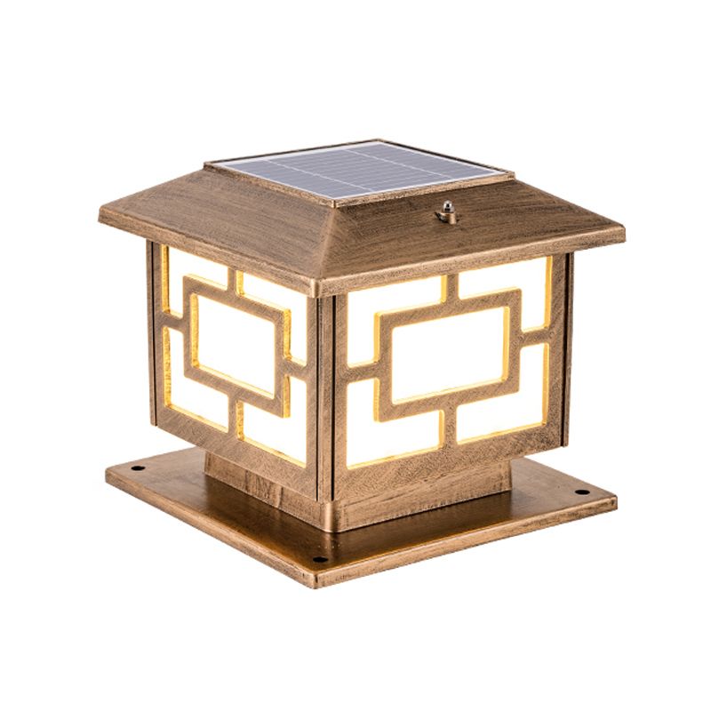 Modern LED Pillar Light Household Solar Lighting Fixture for Garden