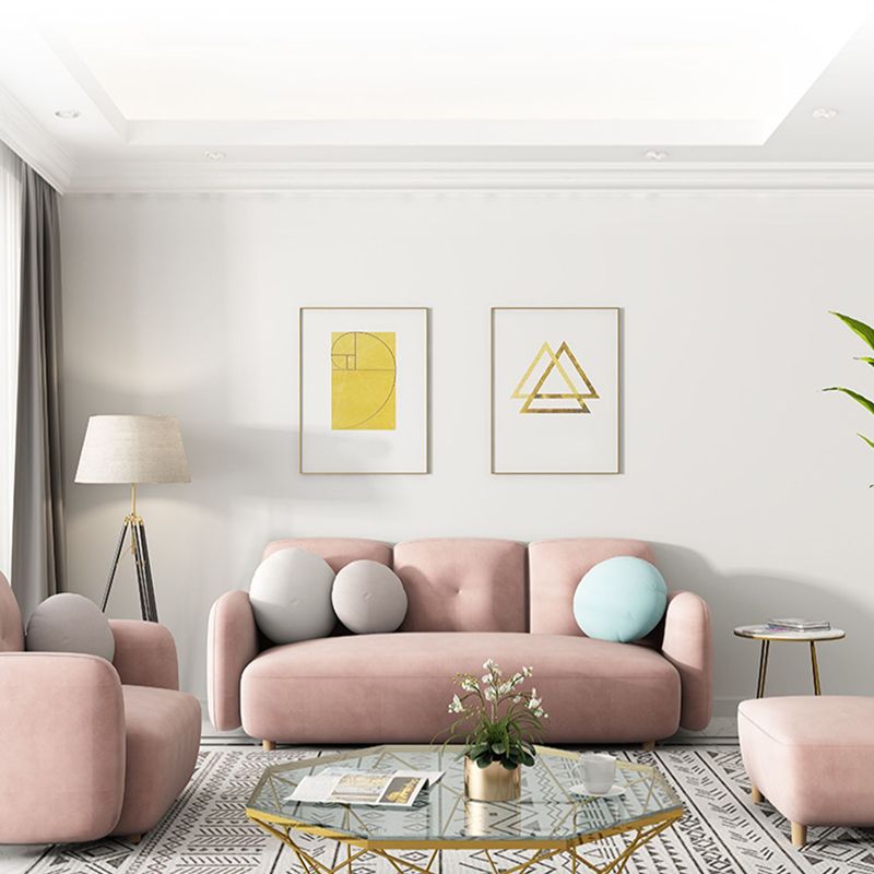 Moderne macaroon 3/4 zitbank van de sofa van de sofa standaard kussens sofa