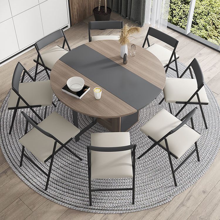 Round Mid-Century Modern Dining Table Pedestal Base Table for Dining Room(only table)