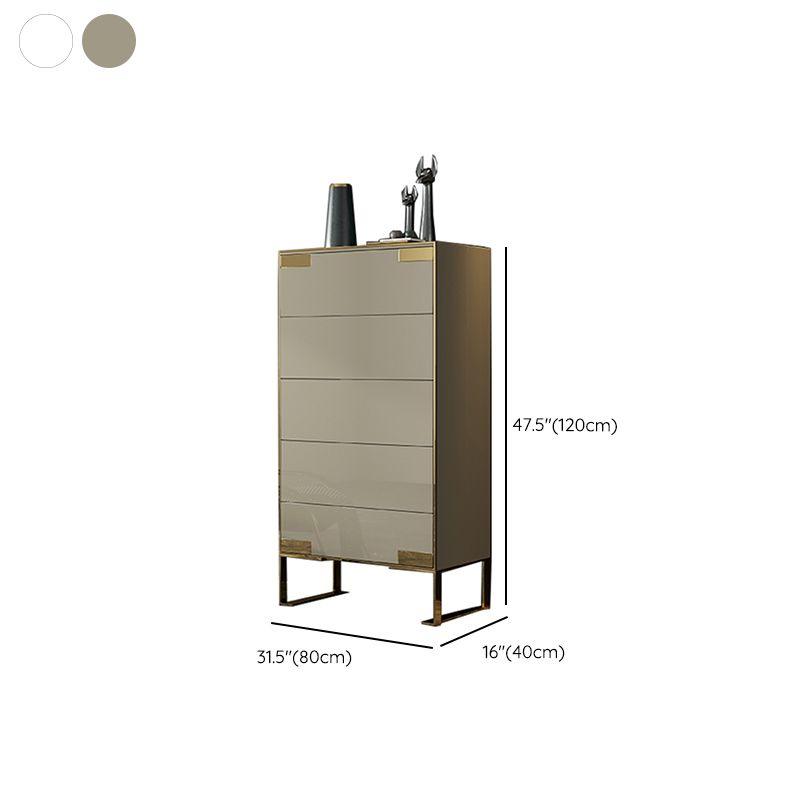 Wooden Storage Chest Dresser Classic Glam Dresser for Home Office