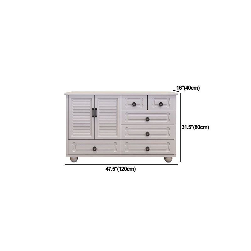 16" W White Wooden Storage Chest Modern Storage Chest Dresser with Drawers