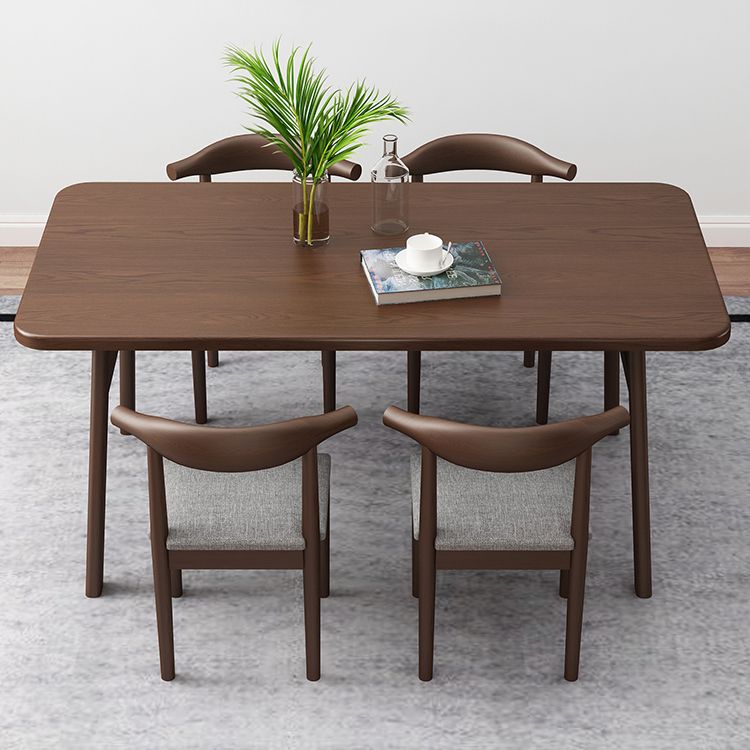 Modern Rectangle Wood Dining Table Wooden Legs for Dining Room