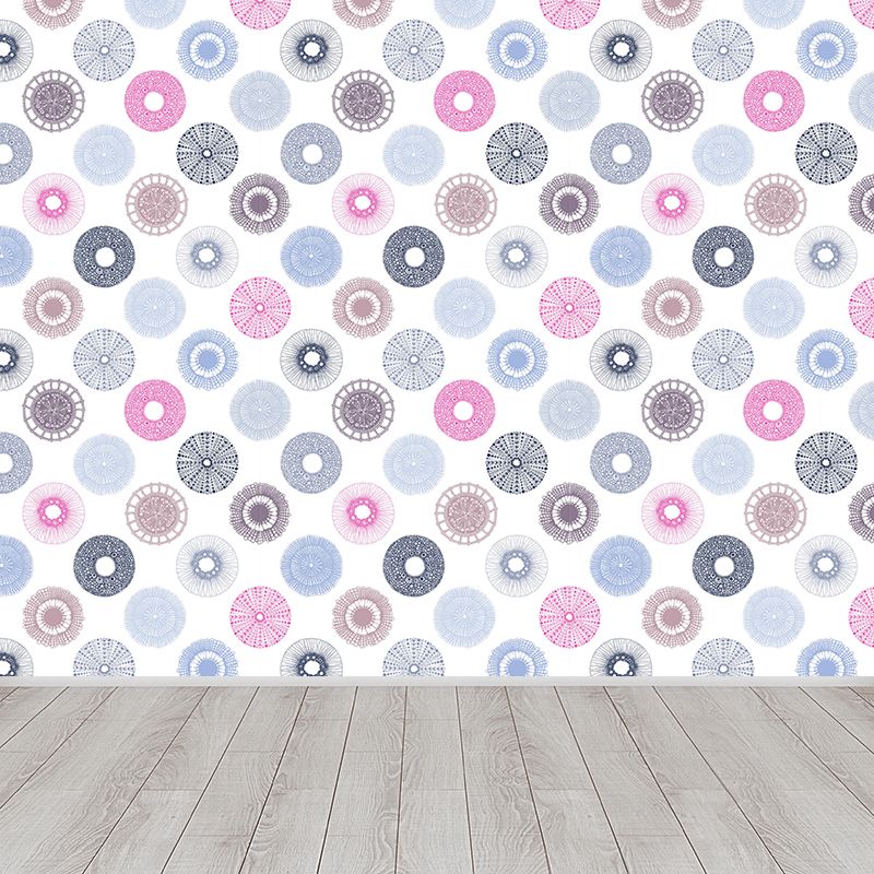 Big Dandelions Wallpaper Mural Modern Novelty Flower Print Wall Covering in Pastel Color