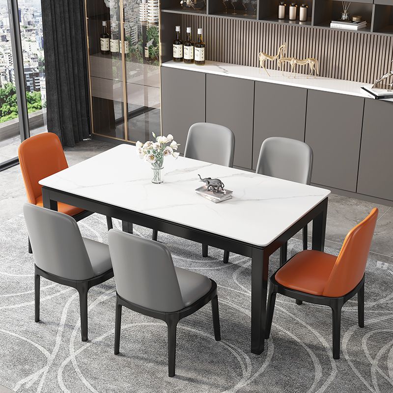 Medieval Modern Sintered Stone Dining Table Rectangle Indoor Table with 4 Legs