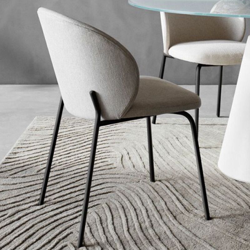 18.90" Wide Scandinavian Style Single Sofa Chair Fixed Back Armless Chair