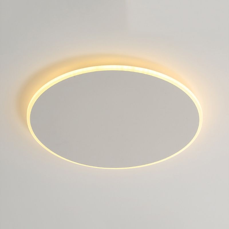 White Single Flush Mount Lighting LED Modern Ceiling Light for Living Room