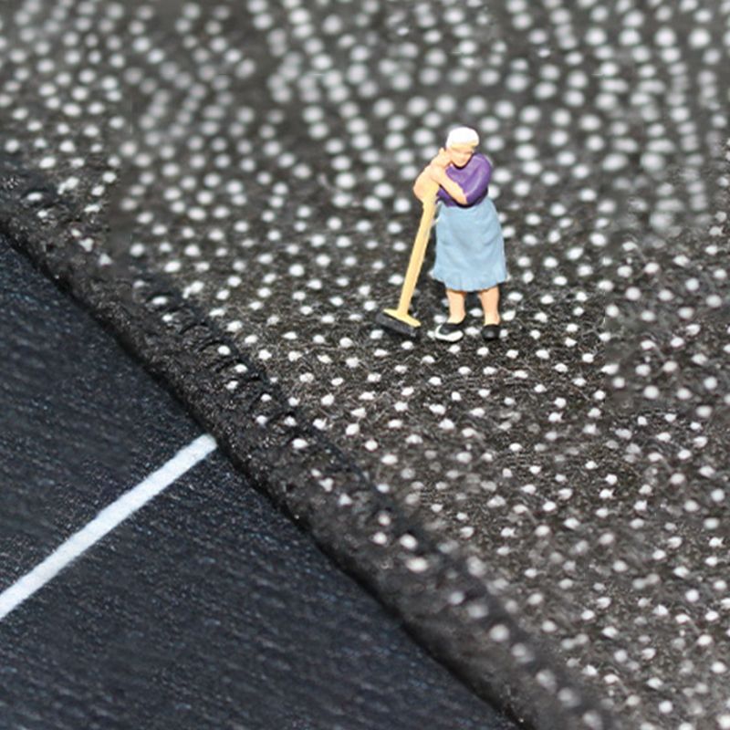 Gray Modern Rug Polyester Contrast Color Design Rug Washable Rug for Living Room