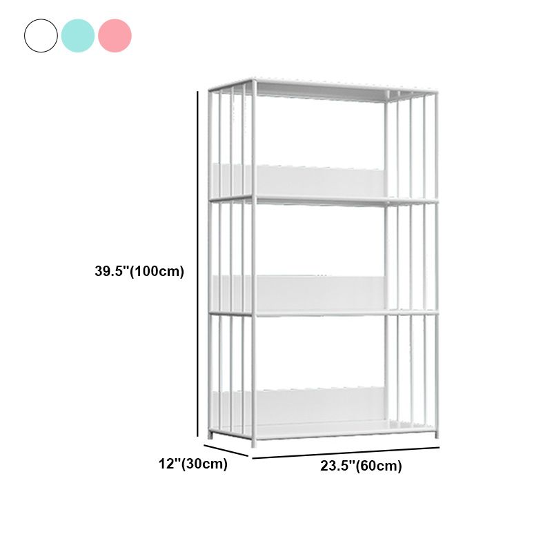 Scandinavian Open Back Bookshelf Metal Shelf Bookcase for Study Room