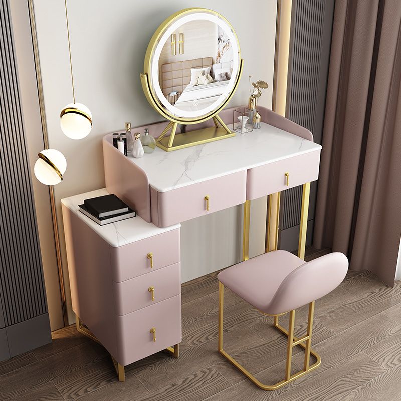 31.88" High Make-up Vanity Glam Vanity Set with 5 Storage Drawers