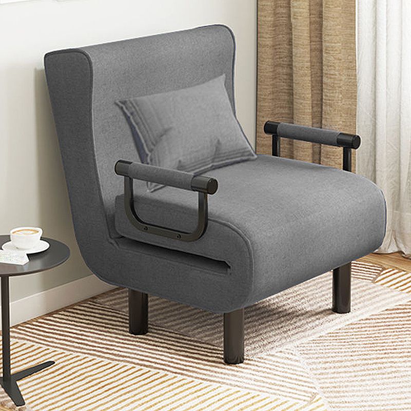 Faux Leather Chair Convertible Arms Included Chair for Living Room and Apartment