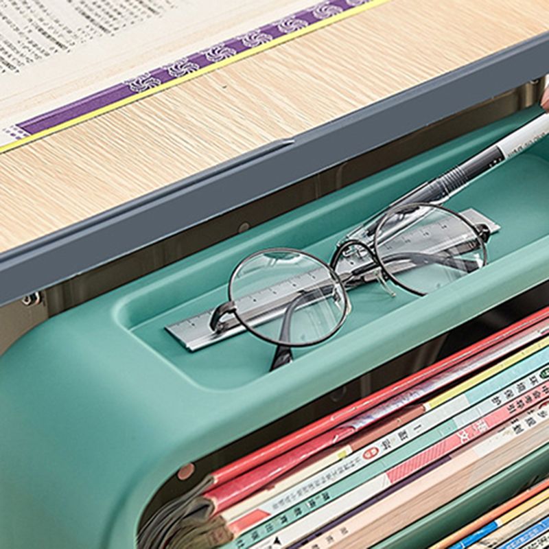 Contemporary Plastic Geometric Bookshelf Closed Back Bookshelf for Classroom