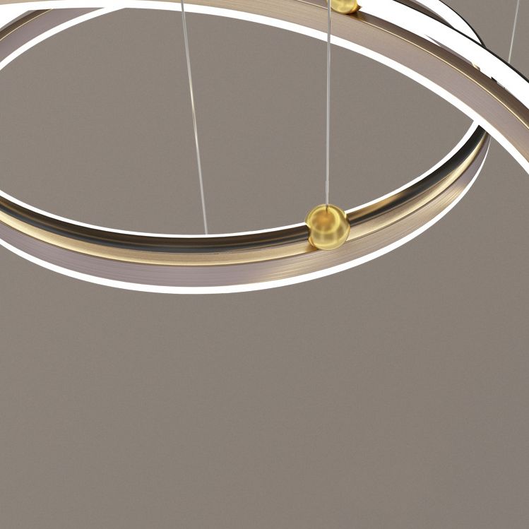 Metall mehrstufige Kronleuchterleuchte Moderne LED-Kaffee Kronleuchter Anhänger Licht