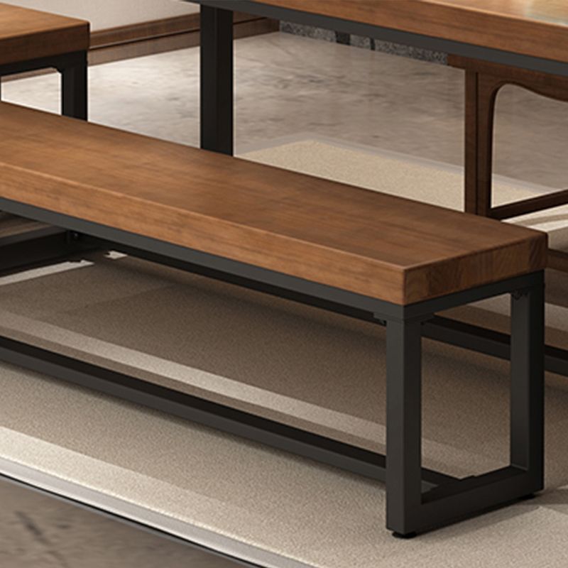 Modern Solid Wood Seating Bench Rectangle Bench for Restaurant