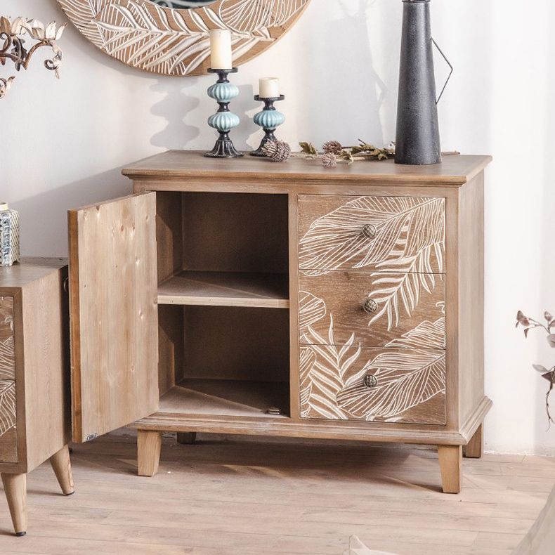 Distressed Wood Accent Chest Industrial Knobs Wood Accent Cabinet