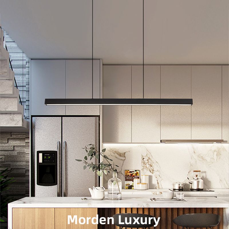 Linear Island Pendant Lights Modern Lighting Chandelier Metal 1 Light Island Lights