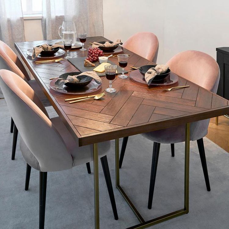 Traditional Luxury Table Rectangle Dining Site Table with Double Pedestal
