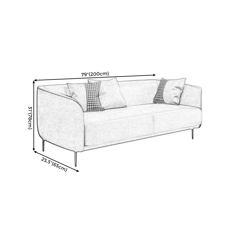 Contemporary Tight Back Sofa with Tuxedo Arms for Living Room