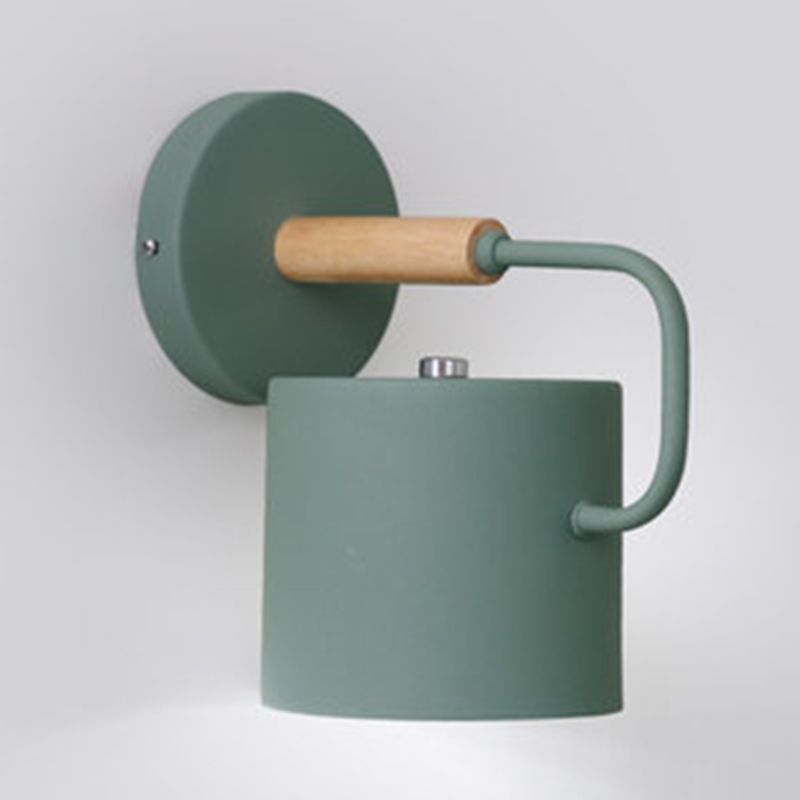 Lámpara de la pared de la pared de la copa de macarrón nórdico lámpara de montaje metálico de la pared para la cama para la cama