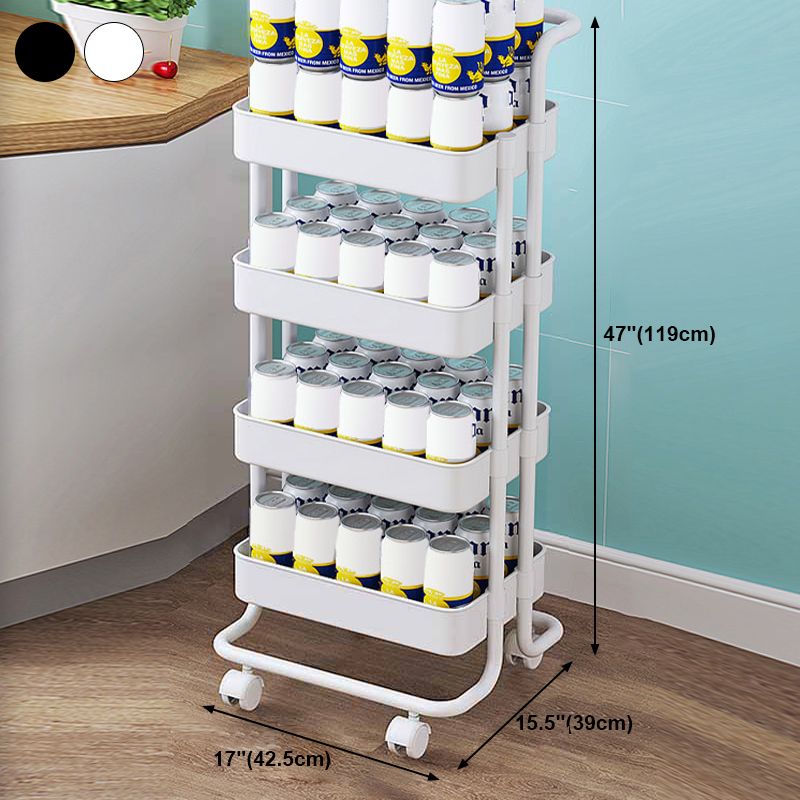 Contemporary Style Bookshelf with Caster Wheel Book Shelf for Home Office