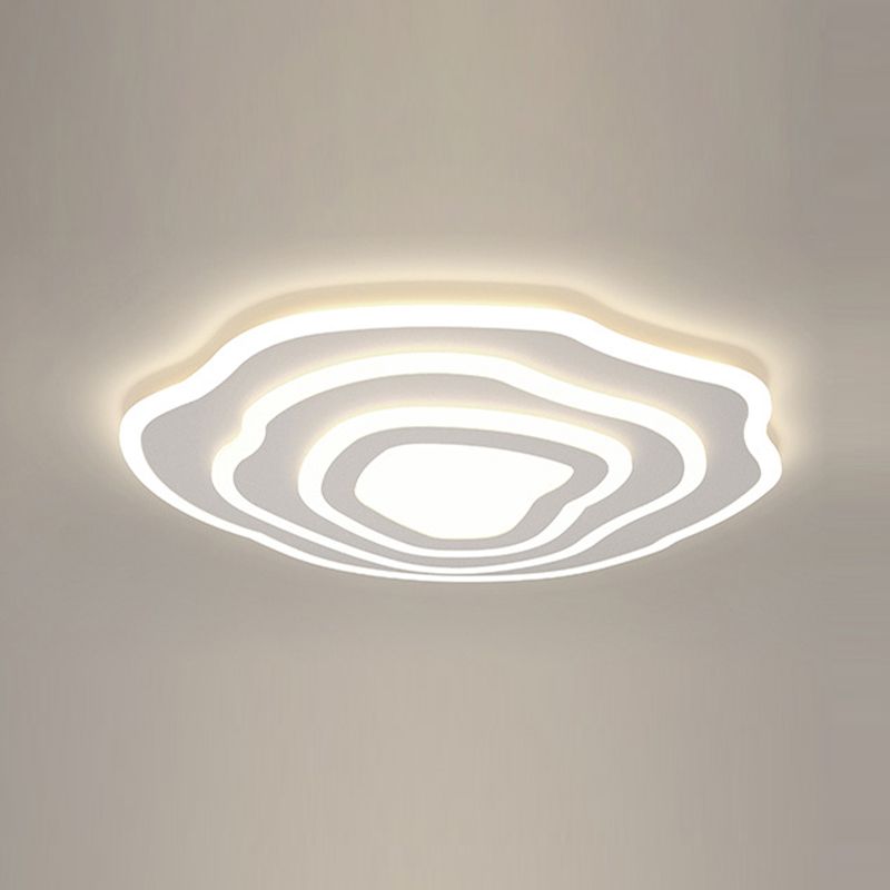 LED Modern Metal Flush Mount Cloud Shape Ceiling Light with Acrylic Shade for Living Room
