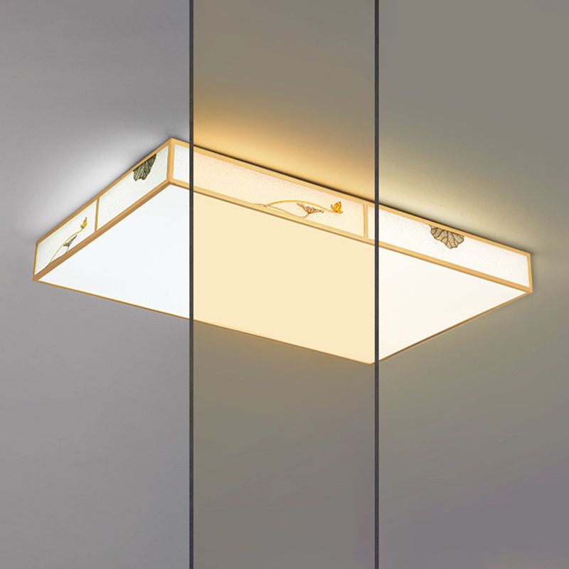 Modern Ceiling Lamp Geometric LED Flush Mount Light Fixture with Acrylic Shade for Bedroom