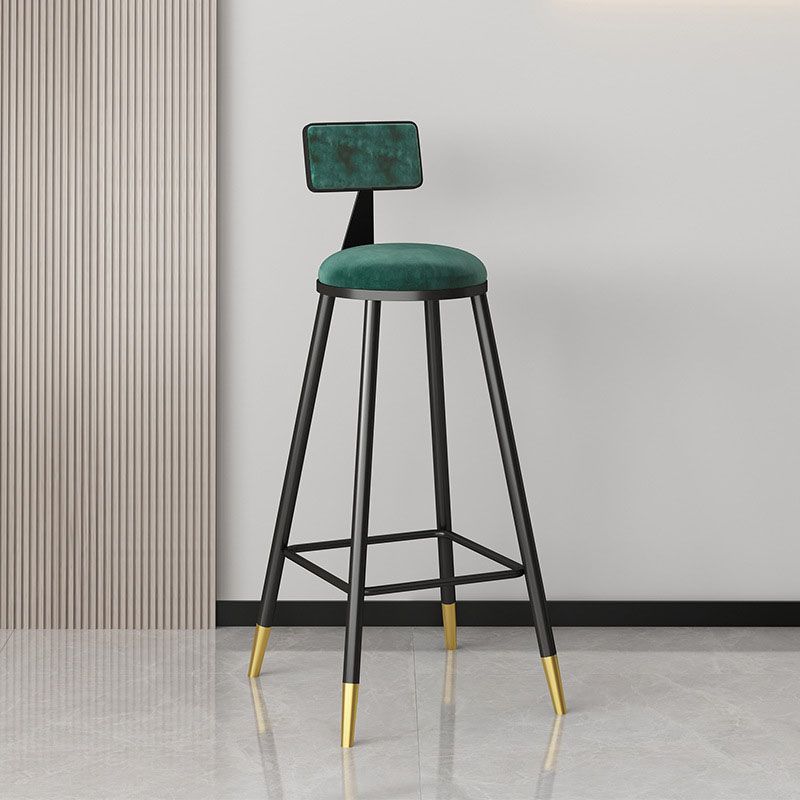 Barhocker im Industriestil, runder Sitz, Eisenbeine, Barhocker für die Küchenbar