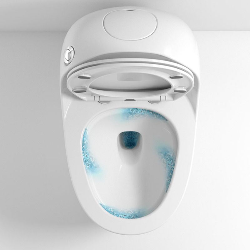 Modern Ceramic Flush Toilet Floor Mounted Urine Toilet with Slow Close Seat for Washroom