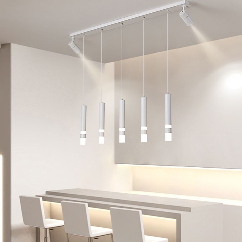 Luz colgante cilíndrica moderna lámpara de lámpara simple para comedor para comedor