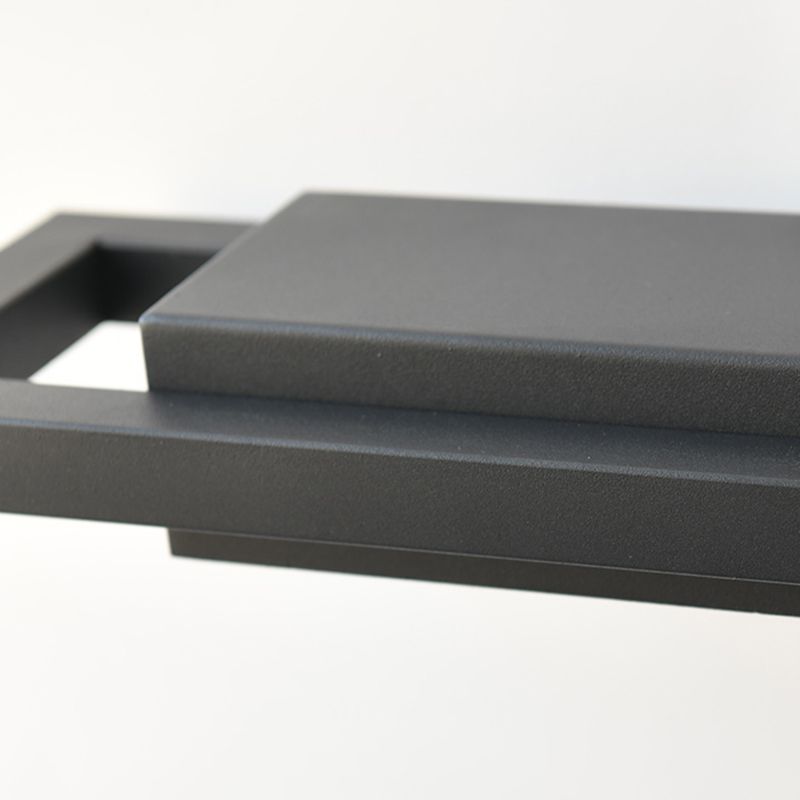 Contemporary Wall Sconce Rectangular Outdoor Wall Light Fixture with Stainless Steel