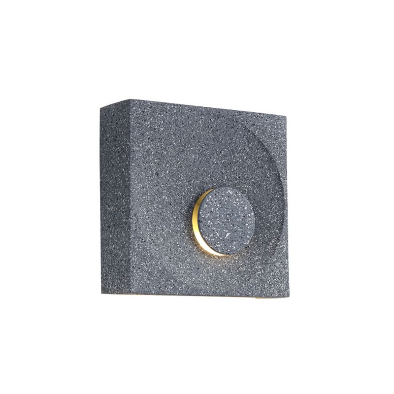 Nordic Style Square Shaped LED Wall Sconce Light Cement Bedroom Wall Mounted Lighting