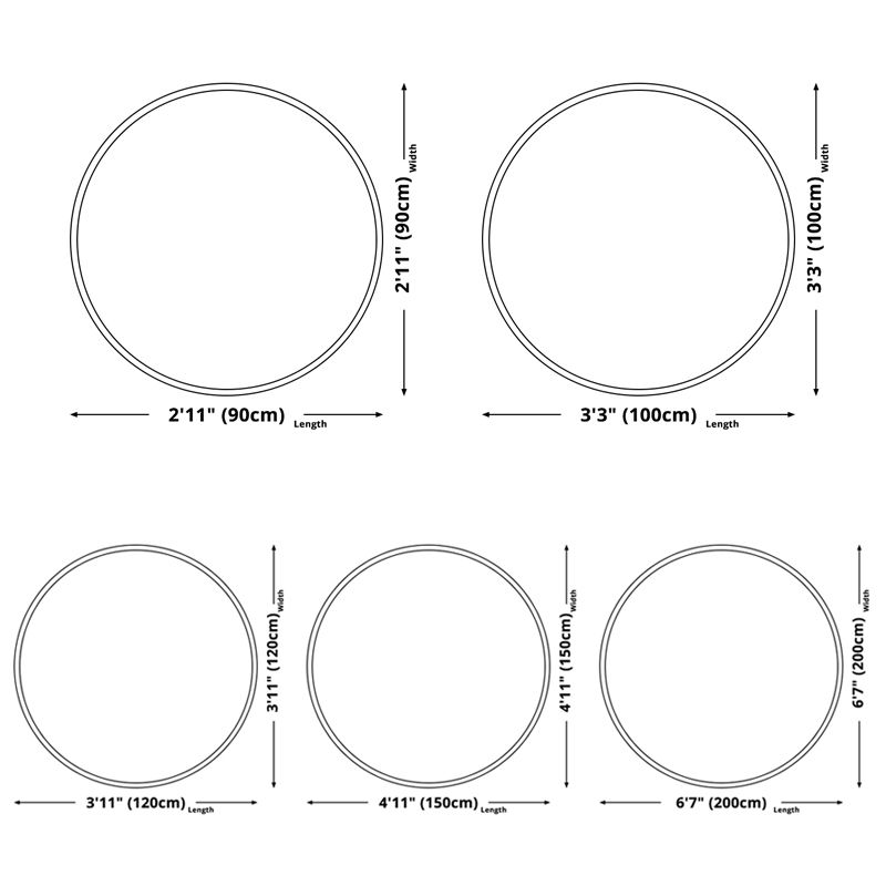 Round Boheems tapijt polyester etnische print tapijt vlek resistent binnen tapijt voor woonkamer