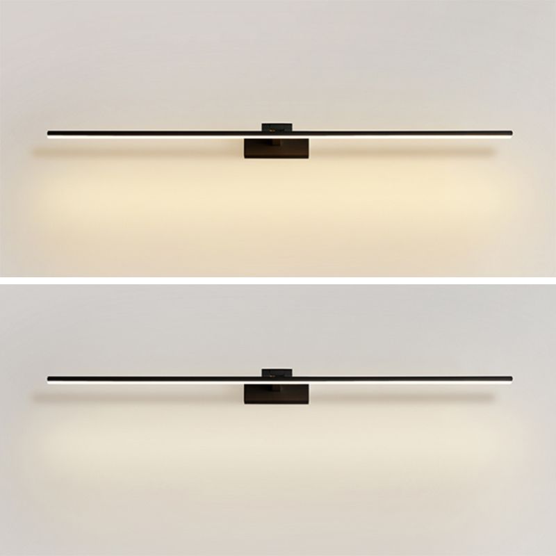 Modern Minimalist Style Linear Wall Mounted Vanity Lights Aluminum 1 Light Vanity Mirror Lights for Bathroom
