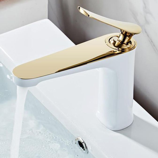Light Luxury Basin Faucet 6.69" H Modern Brass Vessel Sink Faucet