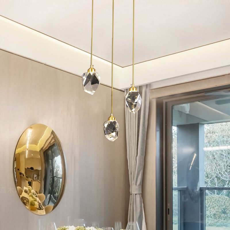 Ultra-moderne Einfachheit Diamant Multi-Licht Anhänger Kristall Suspension Anhänger Licht für das Restaurant