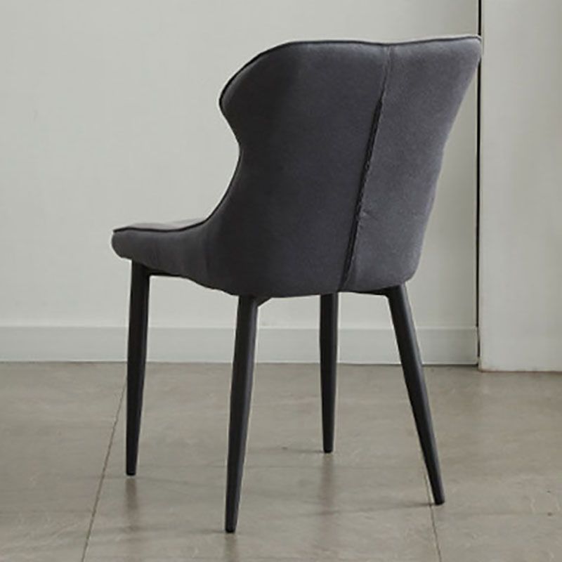 Contemporary Style Dining Chairs Arm Side Chair with Metal Legs