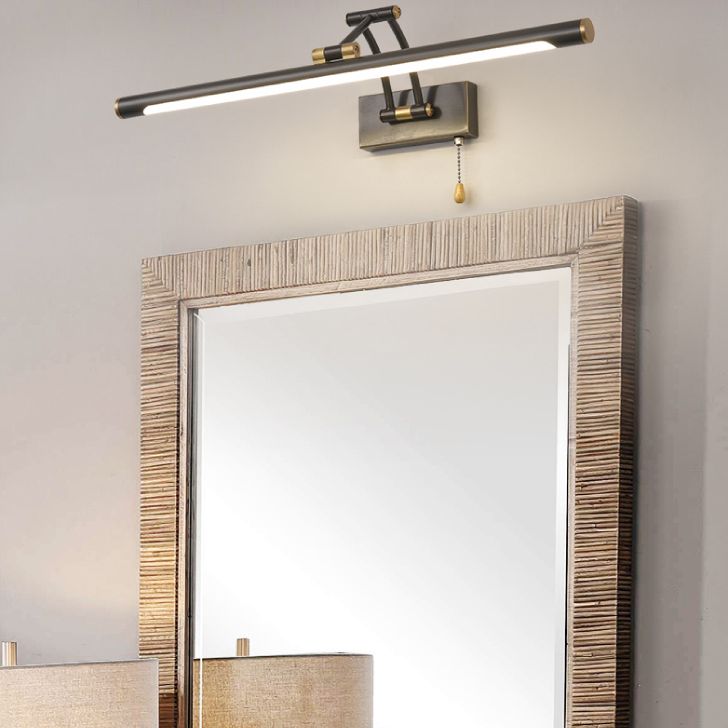 Mid -secolo moderno moderno bagno regolabile vanità rame 1 luci di vanità montate a parete