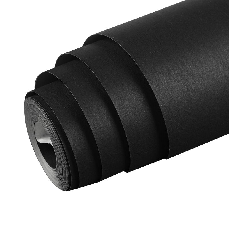 Simplicity Wallpaper Roll Solid Color Patterned Unpasted Wall Covering in Dark Color