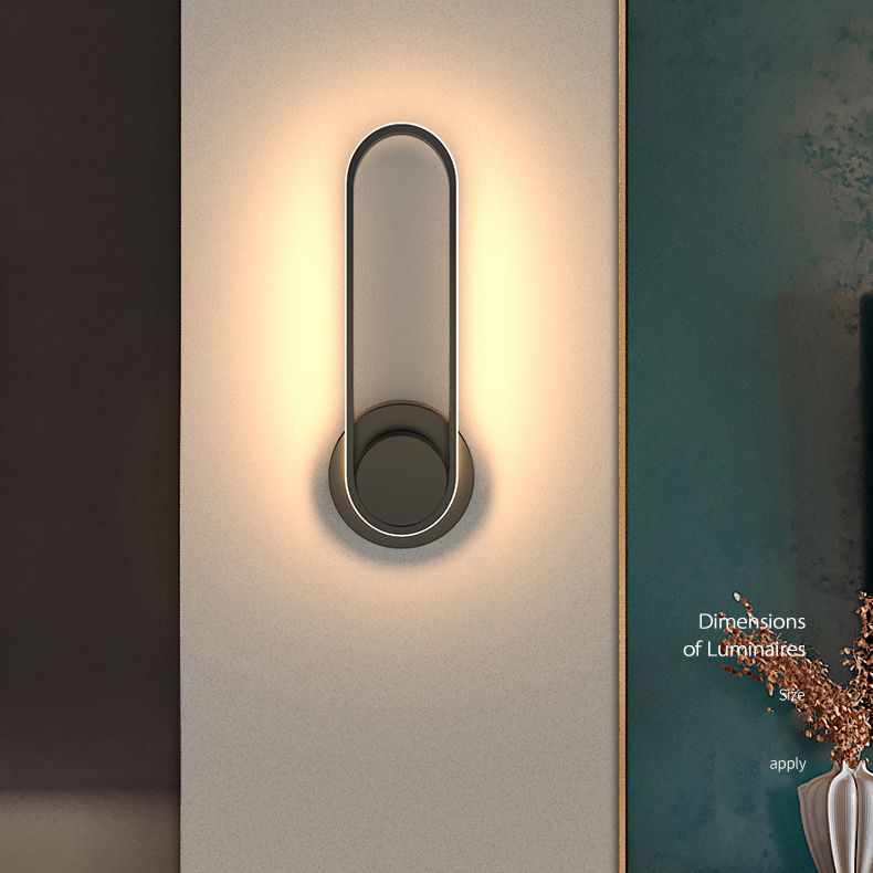 Rotatable 1 leichte ovale Wandleuchten moderner minimalistischer Metallleuchten