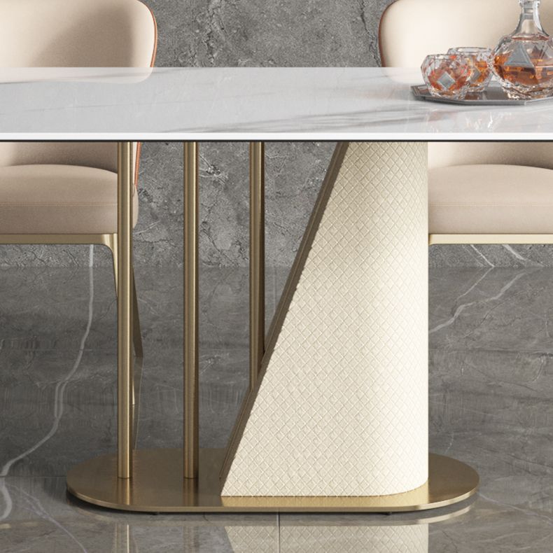Designer Style Sintered Stone Dining Set Rectangle 1/3/4/5/7 Pieces Table with Chairs