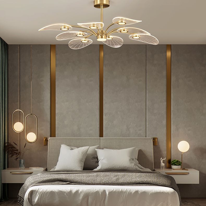 Luz de montaje semi rascuble de hoja acrílico acrílico simplicidad al ras del techo lámparas para dormitorio