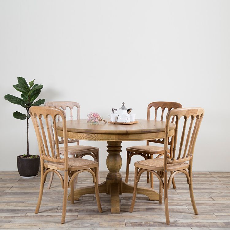 Chaise d'accélération de la ferme en bois Back Back Swerened Dining Side Claid For Restaurant