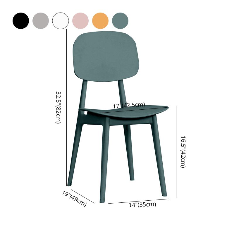 Silla de comedor plástica con respaldo abierto contemporáneo con acabado mate para restaurante